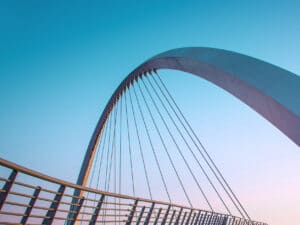 Tolerance Bridge over the water canal n Dubai, United Arab Emirates (UAE