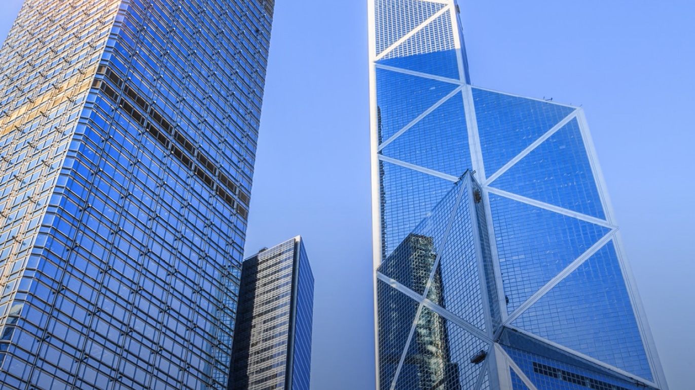 Abstract Hong Kong skyscrapers