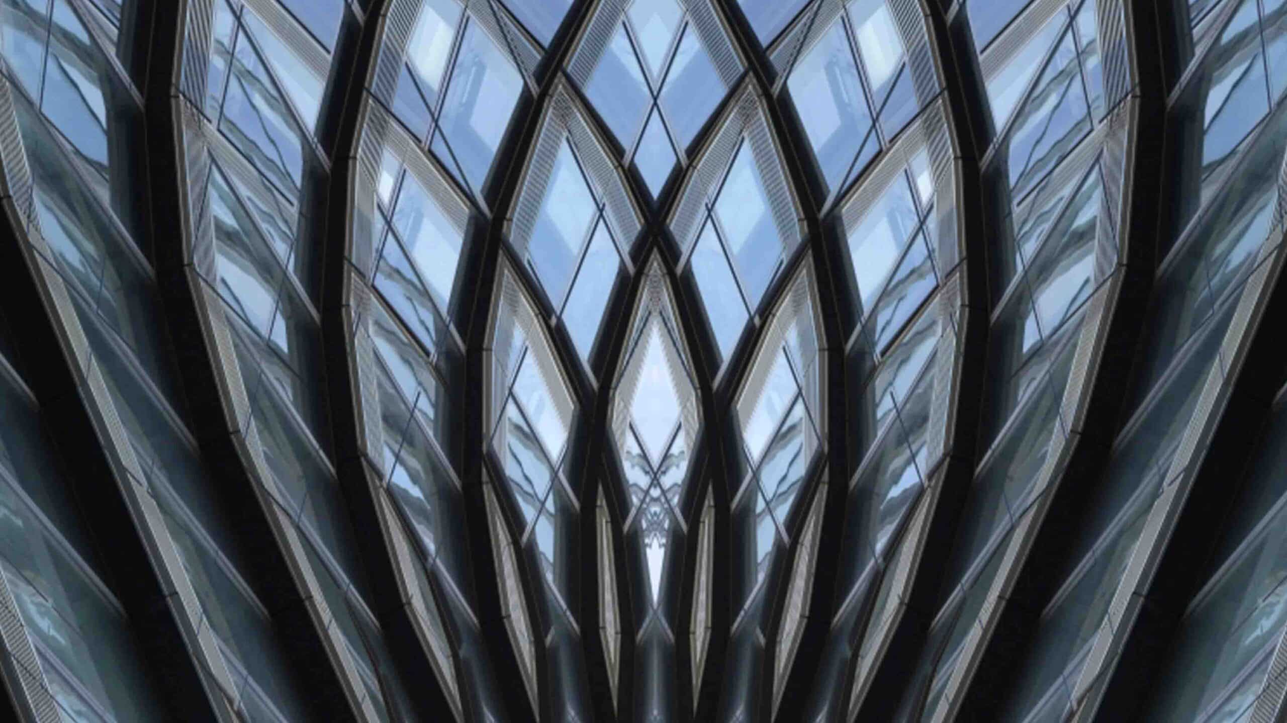 Close up of abstract building