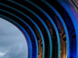 Close up architecture details of the icons Tower Bridge, London