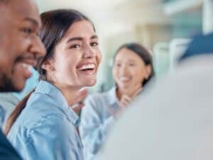 A smiling group of people