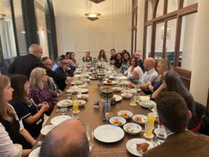 A group of people having a roundtable discussion